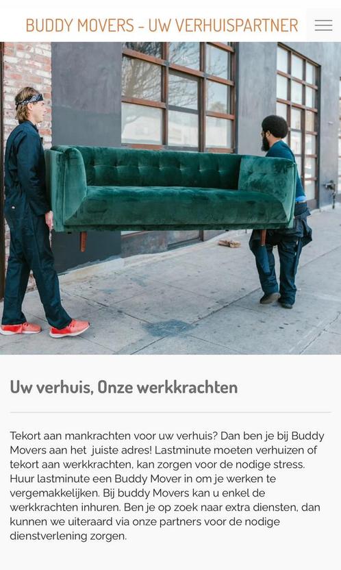 Op zoek naar hulp voor uw verhuis? 1 adres - Buddymovers, Diensten en Vakmensen, Verhuizers en Opslag
