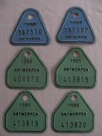 6 fietsplaten provincie Antwerpen 1983 en  1986, Verzamelen, Retro, Ophalen of Verzenden