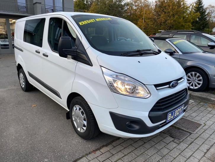 Ford Transit Custom BESTELWAGEN DUBBEL CABINE MET GARANTIE, Auto's, Bestelwagens en Lichte vracht, Bedrijf, Te koop, ABS, Airconditioning