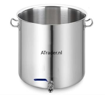 kookpan / Brouw pan met aftapkraan 98 liter, nox + Deksel  beschikbaar voor biedingen