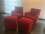 Twee zitstoelen met bijhorend voetenbankje., Huis en Inrichting, Ophalen, Zo goed als nieuw
