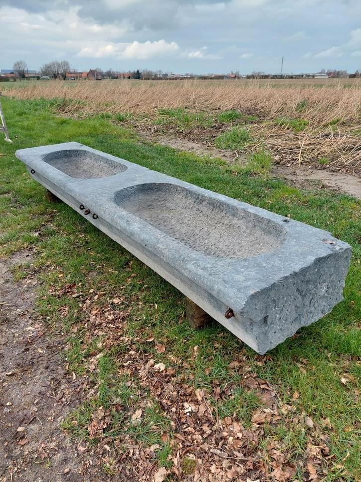 Prachtige dubbele arduinen trog van 3m met ronde neus, Tuin en Terras, Bloembakken en Plantenbakken, Gebruikt, Ophalen of Verzenden