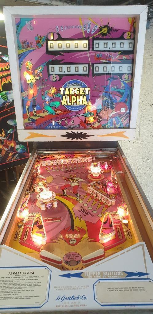 Flipper Gottlieb Target Alpha, Hobby en Vrije tijd, Overige Hobby en Vrije tijd, Zo goed als nieuw, Ophalen
