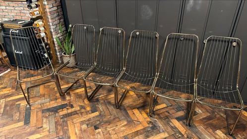 Vintage design stoelen (string chairs Gastone Rinaldi), Huis en Inrichting, Stoelen, Gebruikt, Ophalen