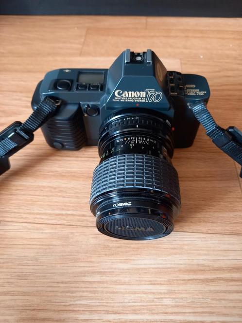 CANON T 70 MET LENZEN EN FLITS, Audio, Tv en Foto, Fotocamera's Analoog, Zo goed als nieuw, Canon, Ophalen of Verzenden