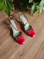 rode retro zomerschoentjes Dick Boons, Schoenen met lage hakken, Ophalen of Verzenden, Zo goed als nieuw, Dick Boons