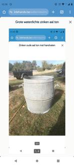 Grote waterdichte zinken aal ton, Ophalen