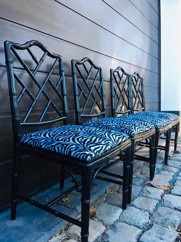 Unieke Jonathan Adler faux bamboo Chippendale stoelen ! beschikbaar voor biedingen