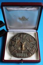 Bronzen plak ~Congo Belge et Ruanda Urundi 1958~Diameter:9cm, Antiek en Kunst, Antiek | Brons en Koper, Ophalen of Verzenden, Brons