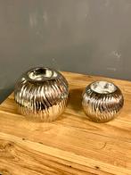 Zilveren theelichthouders 7 en 10 cm, Ophalen, Zo goed als nieuw, Kandelaar, Minder dan 25 cm