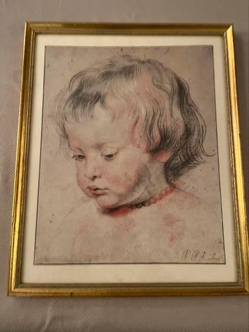 Mooie kader met litho Rubens, 34,5 cm x42,5 cm, Antiek en Kunst, Kunst | Tekeningen en Fotografie, Ophalen of Verzenden