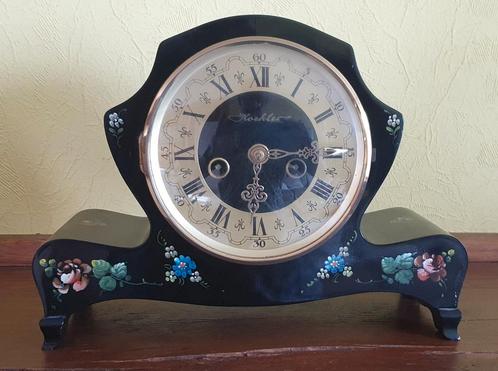Antieke schoorsteenmantelklok "Hoehler", art nouveau-pendule, Antiek en Kunst, Antiek | Klokken, Ophalen