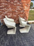 4 design stoelen – €140 (lichte gebruikssporen op 1 stoel), Huis en Inrichting, Ophalen, Gebruikt