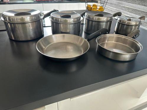 Batterie de cuisine professionnelle EQUIP INOX – Inox 18/10, Huis en Inrichting, Keuken | Potten en Pannen, Zo goed als nieuw