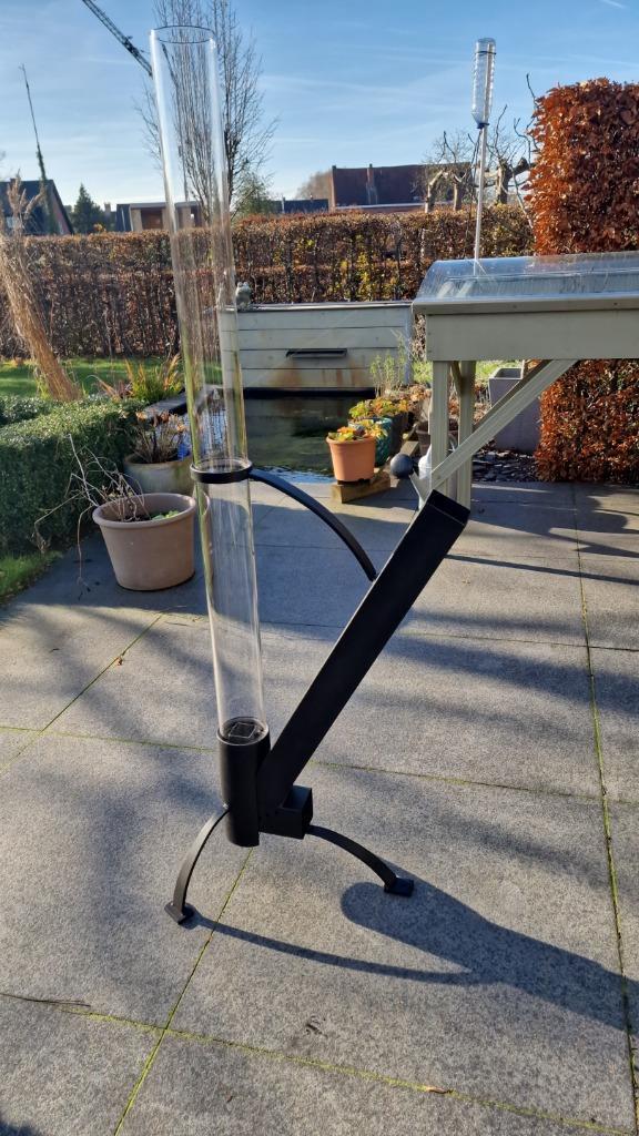 Vuurtornado of fakkel, pellets nieuw glazen buis 125cm L, Tuin en Terras, Overige Tuin en Terras, Nieuw, Ophalen