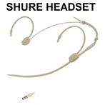Nieuwe cremekleurige headset voor shure draadloze micro, Muziek en Instrumenten, Ophalen of Verzenden, Nieuw, Zangmicrofoon