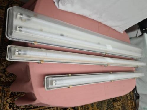 3x TL-armaturen, Huis en Inrichting, Lampen | Plafondlampen, Gebruikt, Kunststof, Ophalen