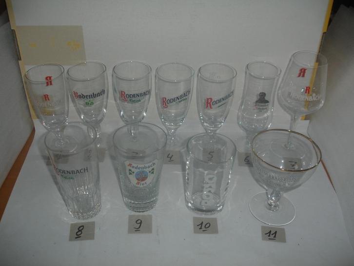 Bierglazen Rodenbach aan € 1,00 - 1,50 en 2,50 per stuk, Verzamelen, Biermerken, Zo goed als nieuw, Glas of Glazen, Overige merken