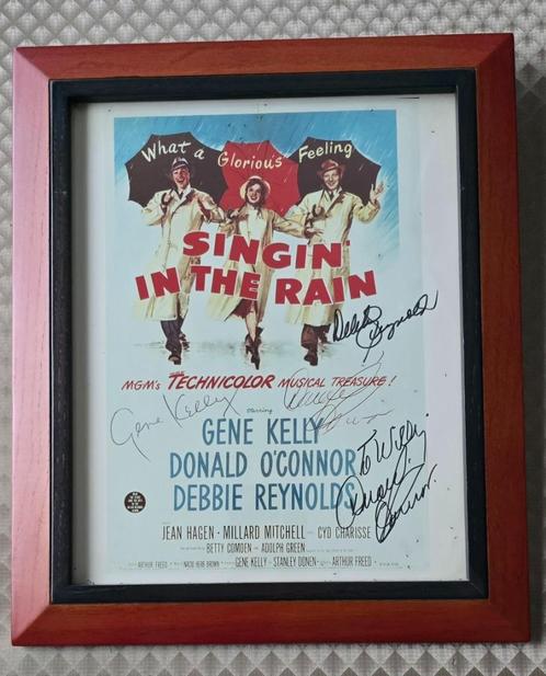 SINGIN IN THE RAIN FOTO - GETEKEND DOOR GENE KELLY EN ..., Verzamelen, Posters, Nieuw, Ophalen of Verzenden