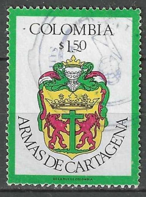 Colombia 1976 - Yvert 689 - Wapenschild van Cartagena (ST), Timbres & Monnaies, Timbres | Amérique, Affranchi, Envoi