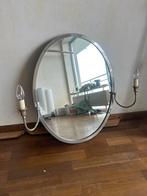Vintage ovale wandspiegel Jaren 60-70, Huis en Inrichting, Woonaccessoires | Spiegels, Ophalen, Zo goed als nieuw, Ovaal