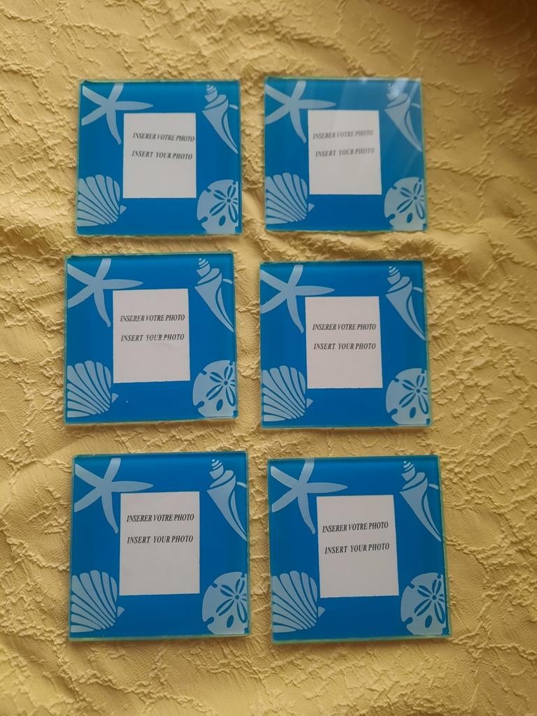 Cadre photos sous verres 9x9cm lot de 6 pièces, TV, Hi-fi & Vidéo, Photo | Cadres photo, Enlèvement ou Envoi, Comme neuf