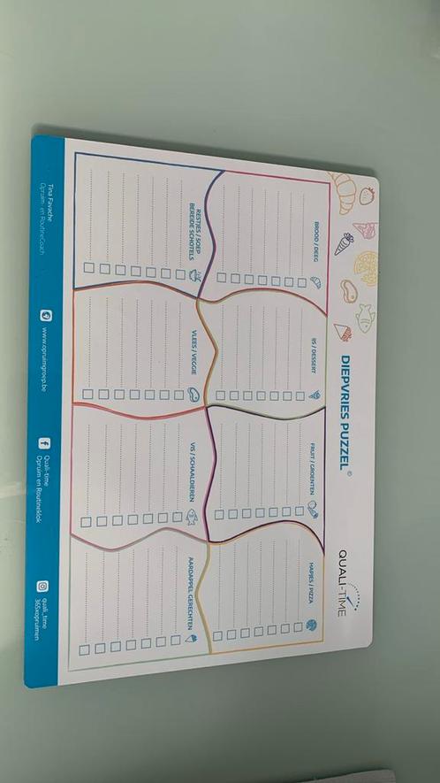 Diepvriespuzzel A3, Diversen, Agenda's, Zo goed als nieuw, Ophalen