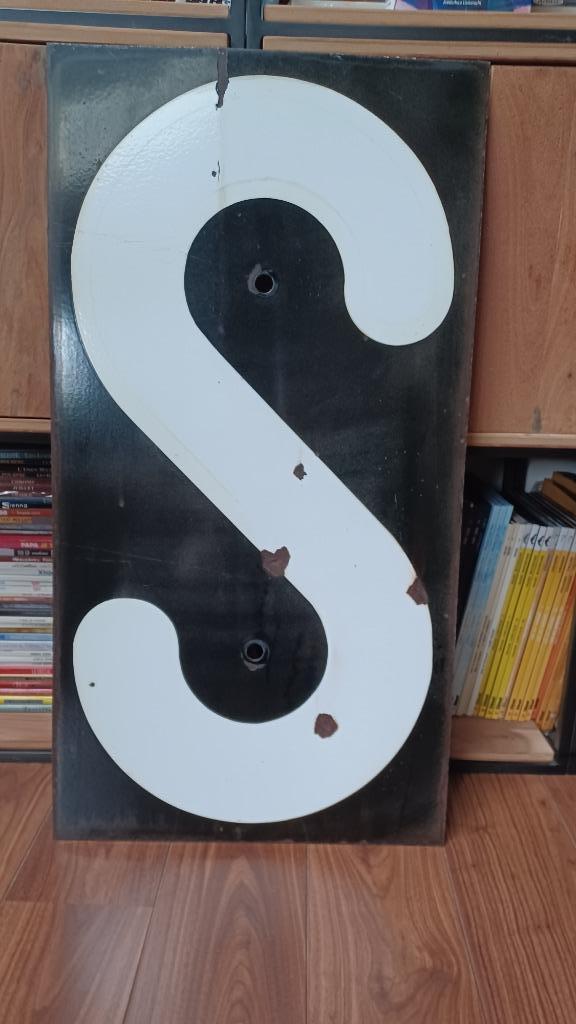 Geëmailleerde SNCF-treinplaat uit de jaren 50, Verzamelen, Merken en Reclamevoorwerpen, Gebruikt, Reclamebord, Ophalen of Verzenden