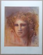 JEAN-PAUL CLEREN / VROUWENGEZICHT / KLEURLITHO / 65x50cm, Enlèvement ou Envoi