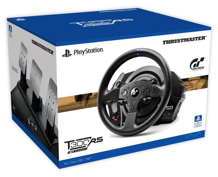 Thrustmaster T300RS GT Stuurwiel 3 Pedalen PS4 PS5, Games en Spelcomputers, Spelcomputers | Sony Consoles | Accessoires, Zo goed als nieuw