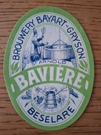 Oud bieretiket Baviere brouwerij Bayart Grison Beselare, Ophalen of Verzenden, Zo goed als nieuw