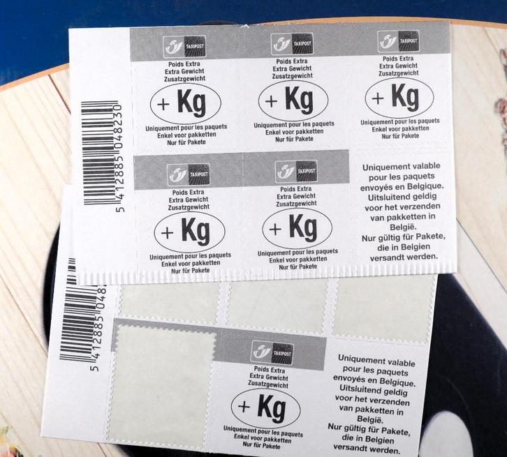 6 zelfklevende zegels 'extra gewicht', Watersport en Boten, Hengelsport | Algemeen, Nieuw, Overige typen, Verzenden