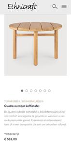 Ethnicraft outdoor koffie  tafel nieuw, Huis en Inrichting, Tafels | Eettafels, Ophalen, Nieuw, Rond, Teakhout
