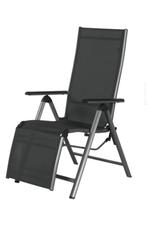 Relaxstoel tuin aluminium grijs LIVARNO home Houston, Ophalen, Zo goed als nieuw, Aluminium, Inklapbaar