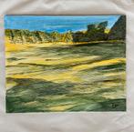 Schilderij Monceau Sur Sambre gesigneerd, Ophalen of Verzenden