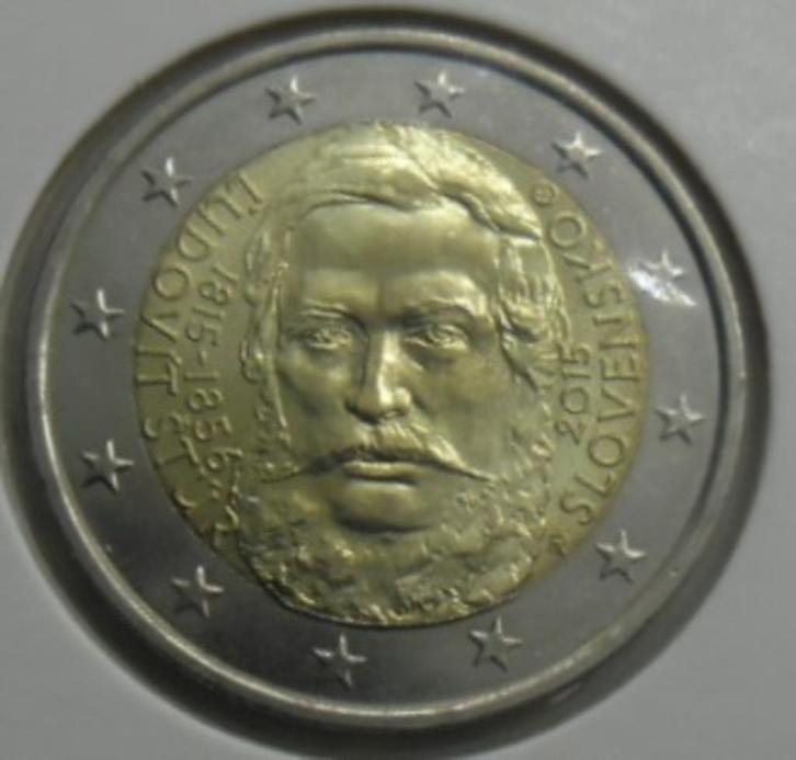 2 euro herdenking Slowakije 2015 „L. STUR”. UNC., Postzegels en Munten, Munten | Europa | Euromunten, Losse munt, 2 euro, Slowakije