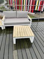 Lounge 2-zit bank + tafeltje, Tuin en Terras, Tuinsets en Loungesets, Bank, Zo goed als nieuw, Loungeset, Ophalen