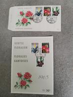 Gentse floralien 1965 - FDC envelop en kaart - bloemen/roos, Postzegels en Munten, Ophalen of Verzenden, Gestempeld