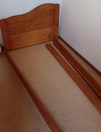 bed met logeerbed in echt hout, Ophalen, 90 cm, Eenpersoons, Bruin