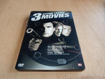 nr.1576- Dvd's: twee action loaded 3 movies - steelbook beschikbaar voor biedingen