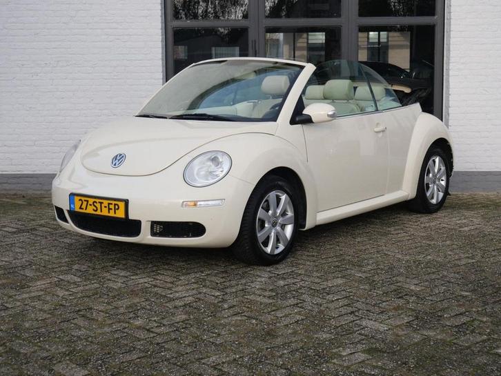 Volkswagen New Beetle Cabriolet 2.0 Highline Airco Leder Sto, Auto's, Volkswagen, Bedrijf, Beetle (Kever), ABS, Airbags, Airconditioning