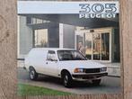 PEUGEOT 305 VAN 1981 BROCHURE FOLDER 4 PAGINA'S Fran, Ophalen of Verzenden, Zo goed als nieuw, Peugeot
