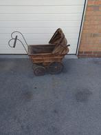 Antieke kinderwagen originele ijzeren wielen van 1890 pr22eu, Ophalen of Verzenden, Kinderwagen