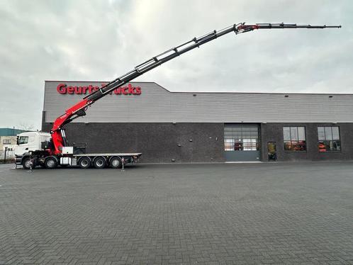 Scania R520 V8 10X4 TRIDEM + F1650RA.2.28 + JIB L816 KRAAN/K, Auto's, Vrachtwagens, ABS, Achteruitrijcamera, Airconditioning, Centrale vergrendeling