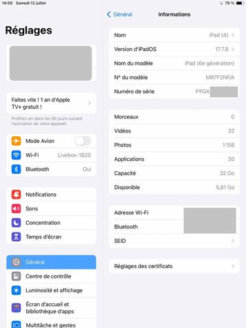 IPad 6ème génération beschikbaar voor biedingen