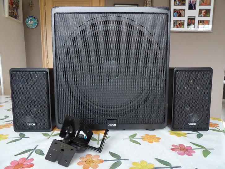 Enceintes Stéréo CANTON : 1 Subwoofer, 2 satellites + 2 SM*, TV, Hi-fi & Vidéo, Enceintes, Utilisé, Autres types, 60 à 120 watts