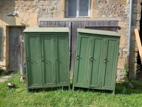 Unieke vintage locker kast in hout, Huis en Inrichting, Kasten | Lockerkasten, Gebruikt, Ophalen