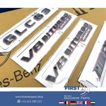 W253 W254 GLC KLASSE GLC63 AMG LOGO SET ZWART ROOD 2023-2026 beschikbaar voor biedingen