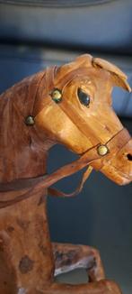 vintage gedetailleerd paard hout,koper. Gedetailleerd paard, Antiek en Kunst, Kunst | Beelden en Houtsnijwerken, Ophalen