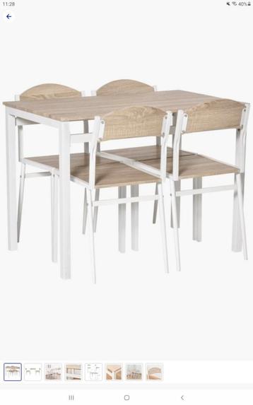 Eettafel met 4 stoelen
 Landelijke stijl beschikbaar voor biedingen